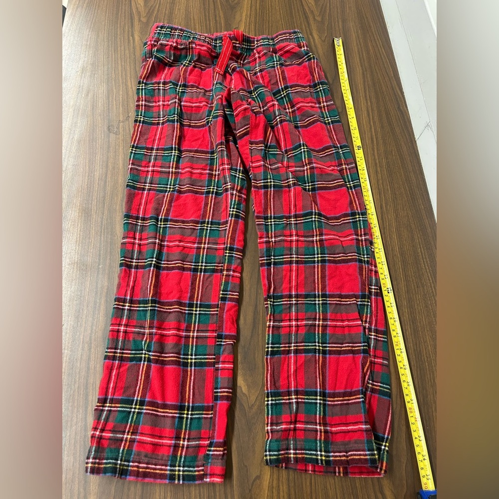 Plaid Red Bottoms used as pajama pants